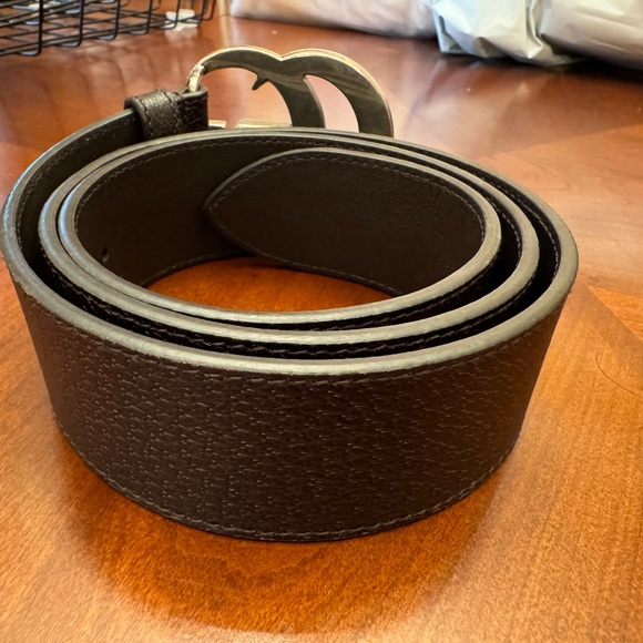 Gucci Wide Leather Belt with Double G Buckle main image 4